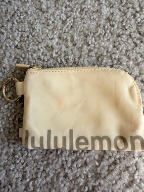 lululemon athletica Cream Small Zipper Key Pouch